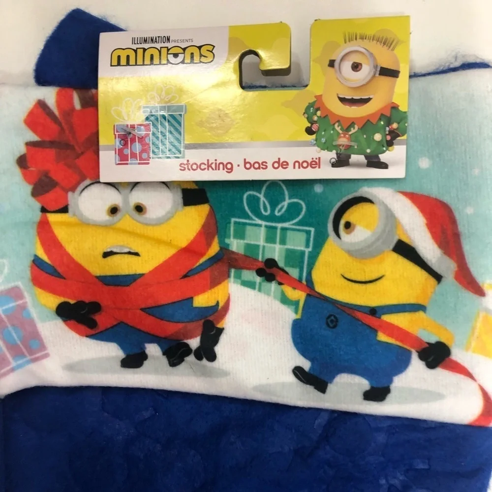 Minions Santa Hat/Stocking NWT